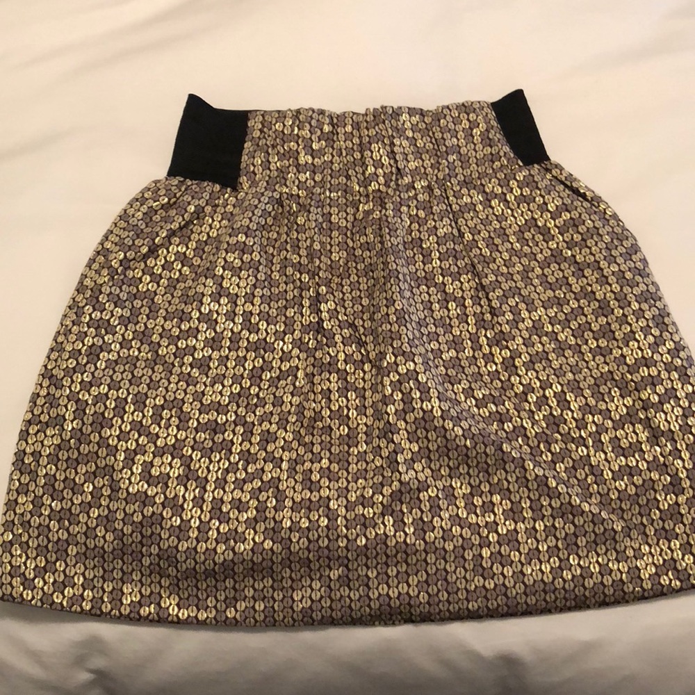 Aqua patterned skirt